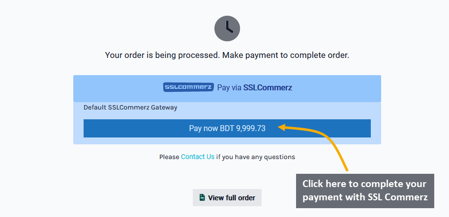 pay via SSLCommerz