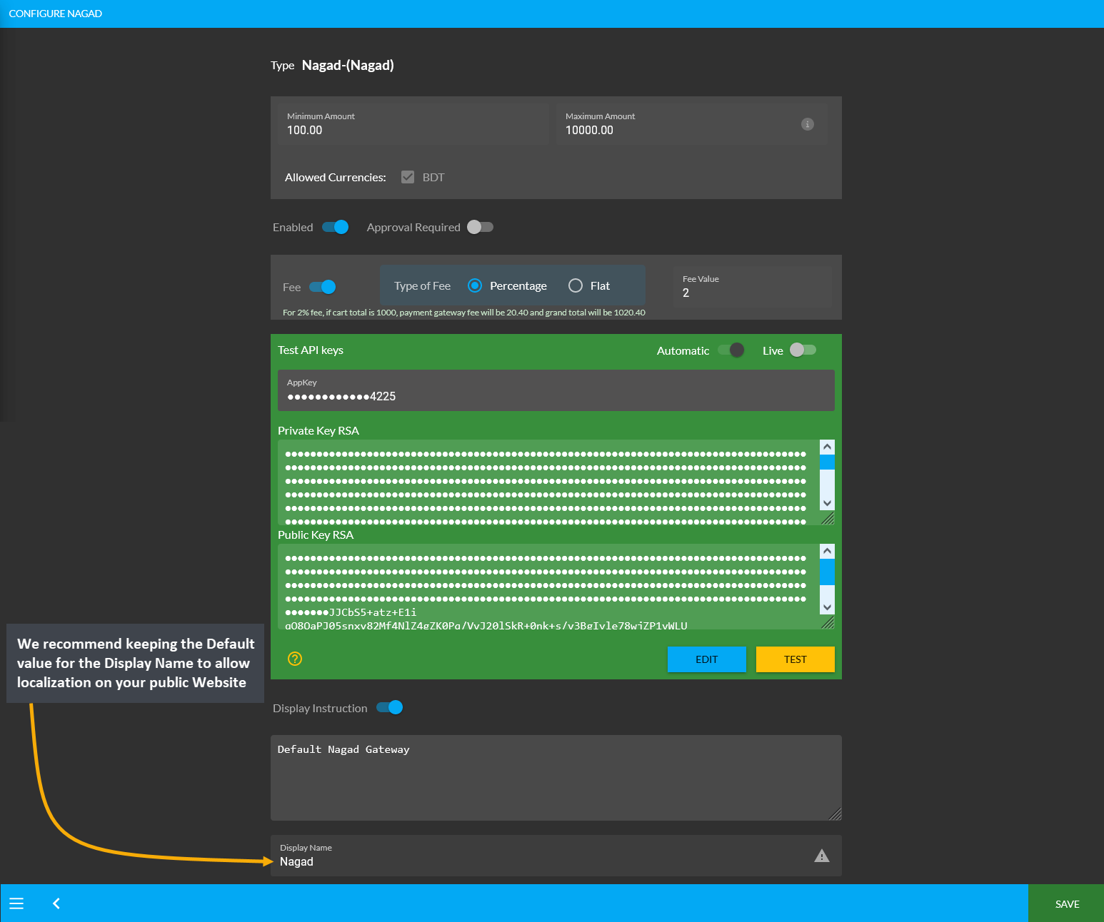 nagad display name, We recommend keeping the Default value for the Display Name to allow localization on your public Website.